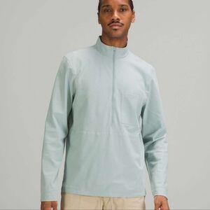 LIKE NEW Men's Lululemon WovenAir Half Zip Long Sleeve Shirt Button Size XXL